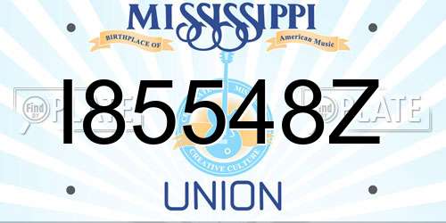I85548Z Mississippi License Plate