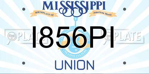 I856PI Mississippi License Plate