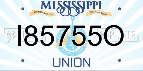 I85755O Mississippi License Plate