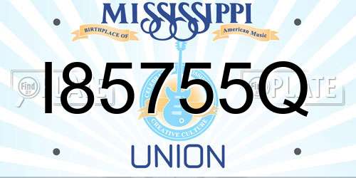 I85755Q Mississippi License Plate