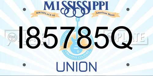 I85785Q Mississippi License Plate