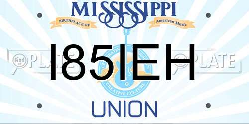 I85IEH Mississippi License Plate
