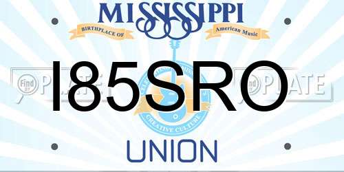I85SRO Mississippi License Plate