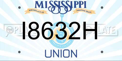 I8632H Mississippi License Plate