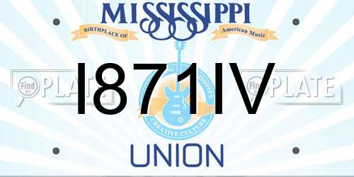 I871IV Mississippi License Plate