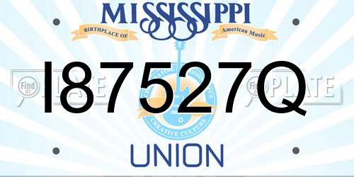 I87527Q Mississippi License Plate