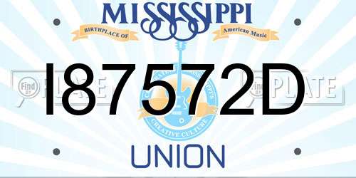 I87572D Mississippi License Plate