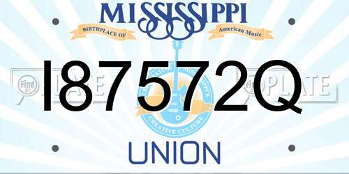 I87572Q Mississippi License Plate