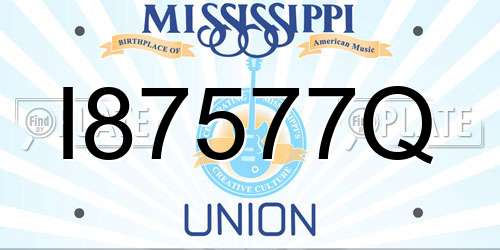 I87577Q Mississippi License Plate