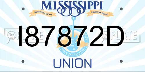 I87872D Mississippi License Plate
