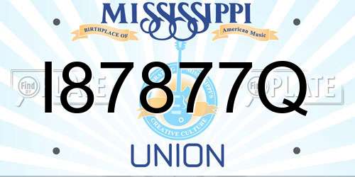 I87877Q Mississippi License Plate