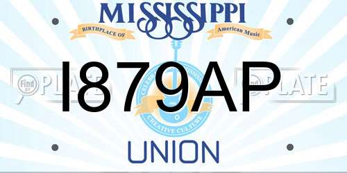 I879AP Mississippi License Plate