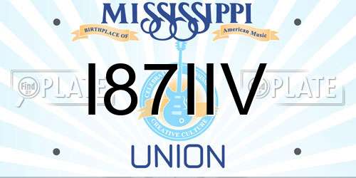 I87IIV Mississippi License Plate