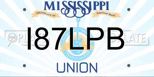 I87LPB Mississippi License Plate