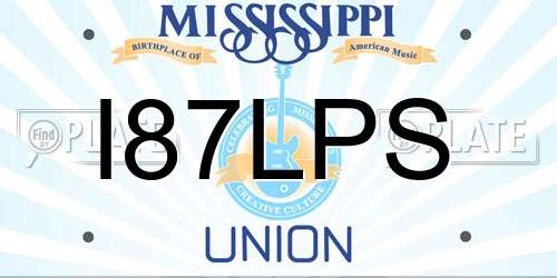I87LPS Mississippi License Plate