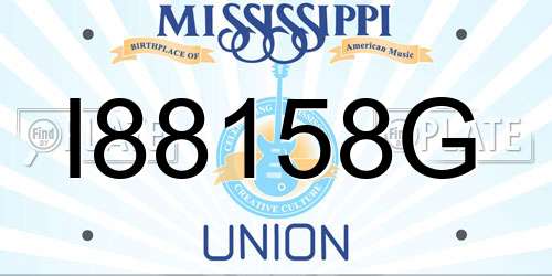 I88158G Mississippi License Plate