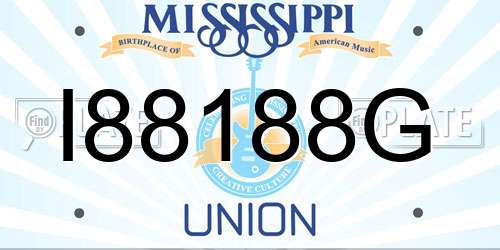 I88188G Mississippi License Plate