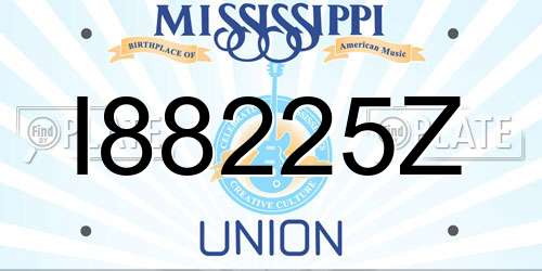 I88225Z Mississippi License Plate
