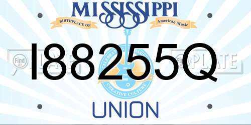 I88255Q Mississippi License Plate