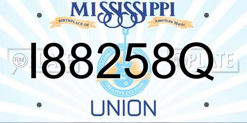 I88258Q Mississippi License Plate
