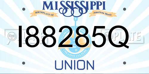 I88285Q Mississippi License Plate