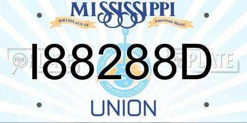 I88288D Mississippi License Plate