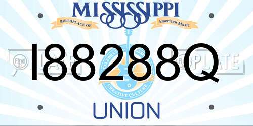 I88288Q Mississippi License Plate