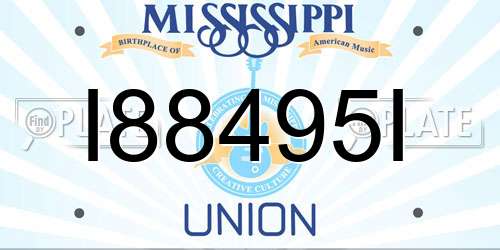 I88495I Mississippi License Plate