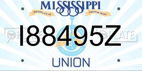 I88495Z Mississippi License Plate