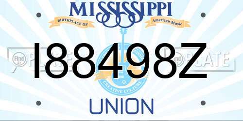 I88498Z Mississippi License Plate