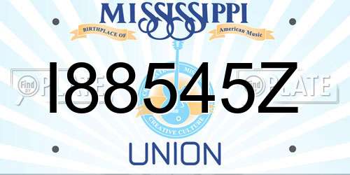 I88545Z Mississippi License Plate