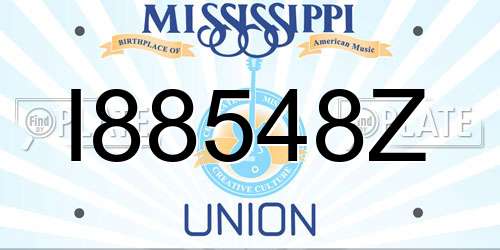 I88548Z Mississippi License Plate