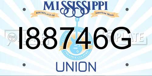 I88746G Mississippi License Plate