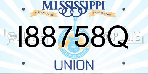 I88758Q Mississippi License Plate