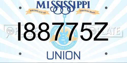 I88775Z Mississippi License Plate