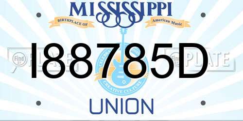 I88785D Mississippi License Plate