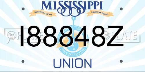 I88848Z Mississippi License Plate