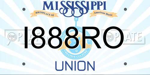 I888RO Mississippi License Plate