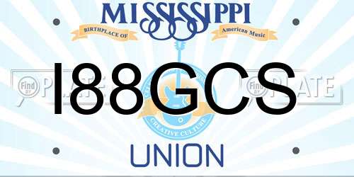 I88GCS Mississippi License Plate