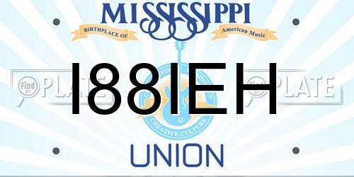 I88IEH Mississippi License Plate