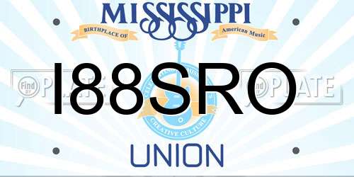I88SRO Mississippi License Plate
