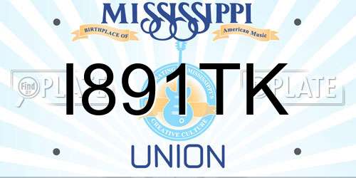 I891TK Mississippi License Plate