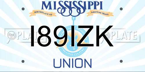 I89IZK Mississippi License Plate