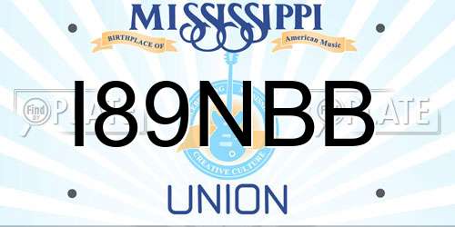 I89NBB Mississippi License Plate