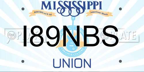 I89NBS Mississippi License Plate