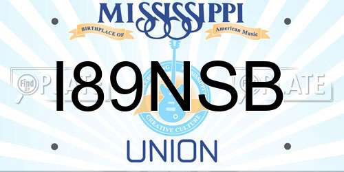 I89NSB Mississippi License Plate