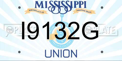 I9132G Mississippi License Plate