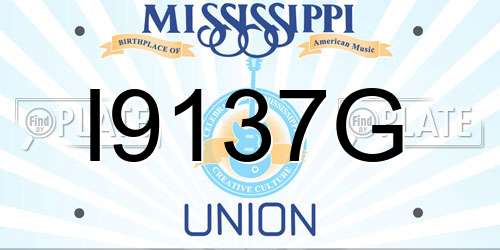 I9137G Mississippi License Plate