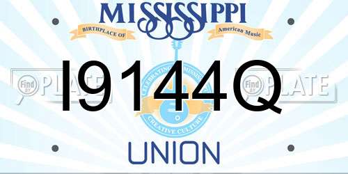 I9144Q Mississippi License Plate