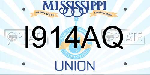 I914AQ Mississippi License Plate
